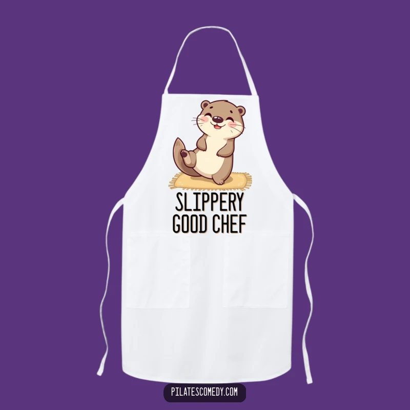 Funny Otter Chef Apron: Happy Balanced Character for Kitchen Flow