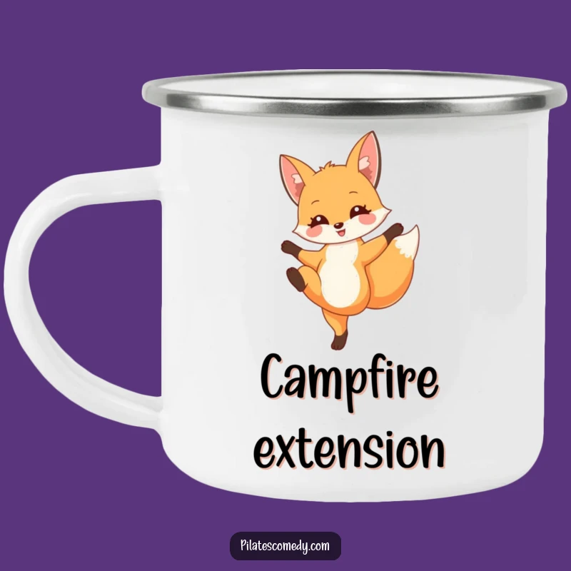Funny Fox Campfire Mug: Durable & Chic Animal Pose, Great Funny Gift