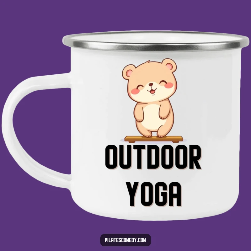 Funny Bear Yoga Camping Mug: Adventure Fuel for Humorous Athletes