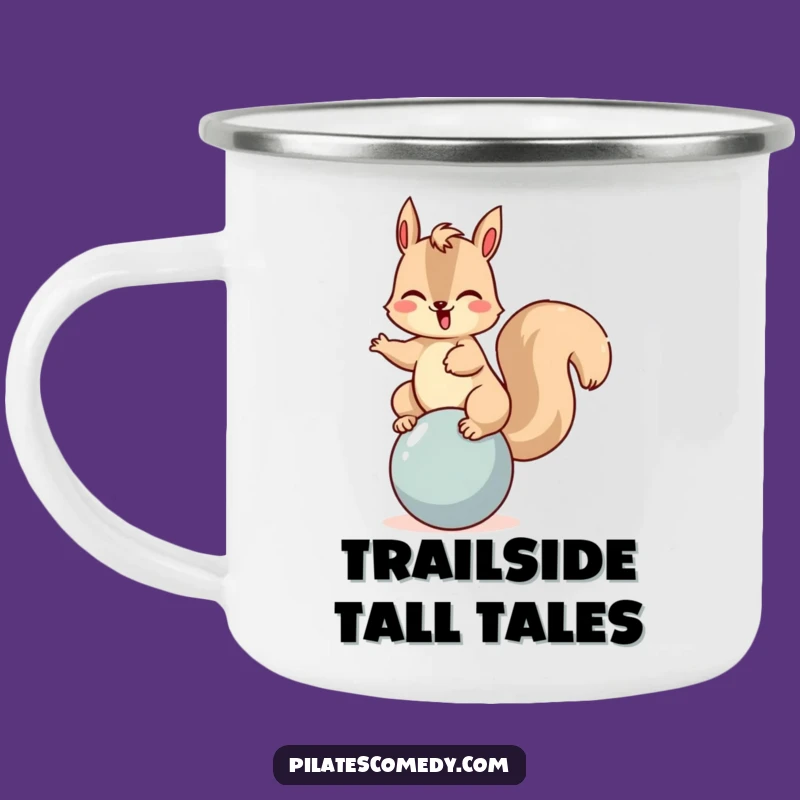 Funny Squirrel Balancing Ball Camping Mug - Durable Drinkware for Outdoor Fun