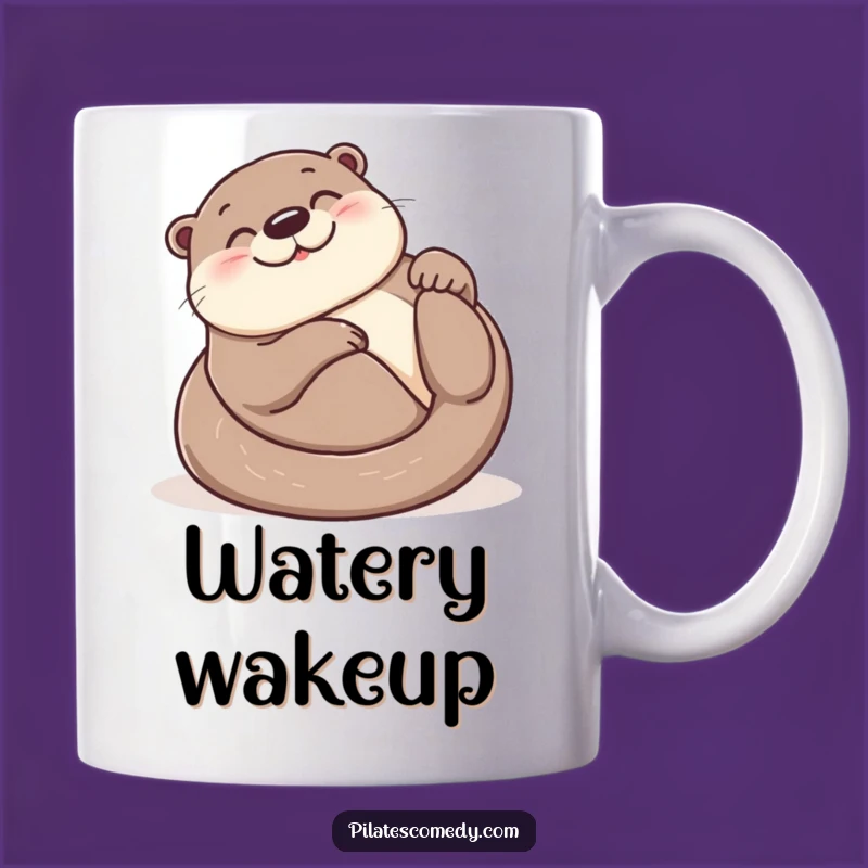 Funny Otter Bliss Mug: Joyful Rolling Pose for Coffee Lovers, Perfect Funny Gift