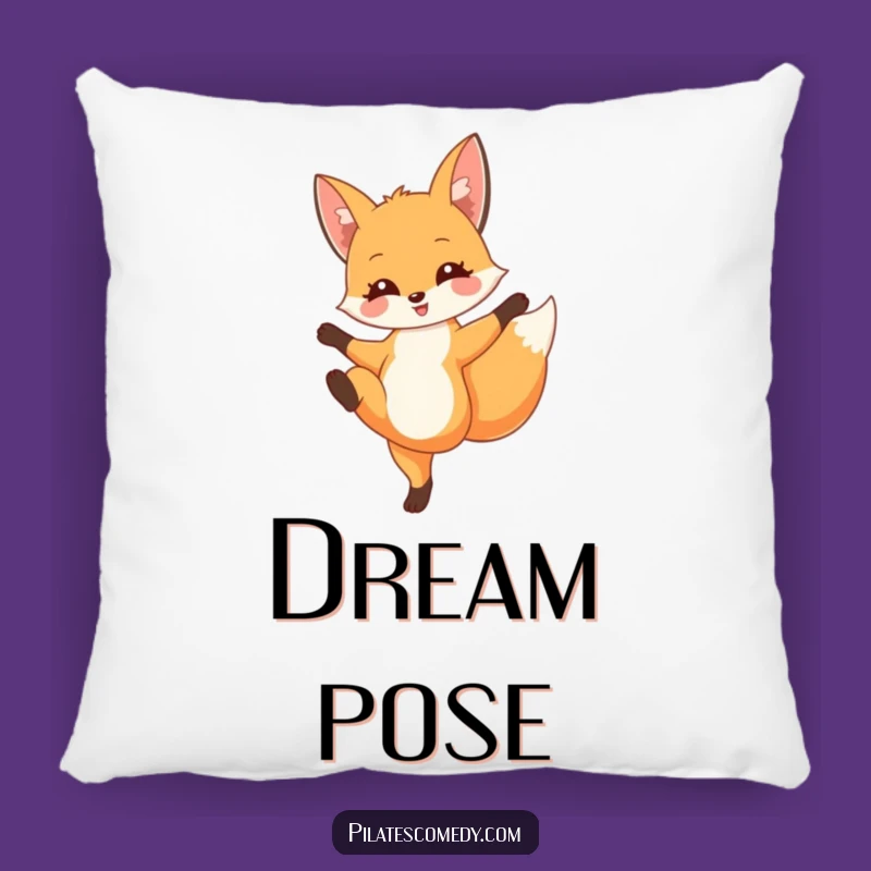 Funny Fox Grace Pillow: Soft Cushion with Elegant Animal Pose, Perfect Funny Gift