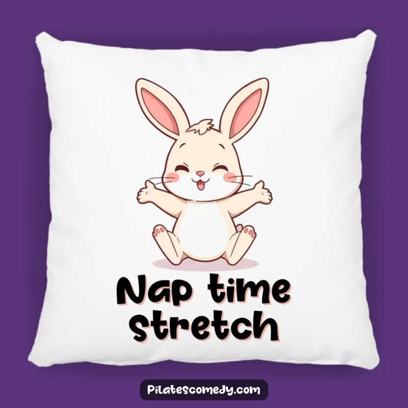 Funny Bunny Stretch Pillow: Soft & Comfy Cushion, Cute Animal Pose Decor, Funny Gift