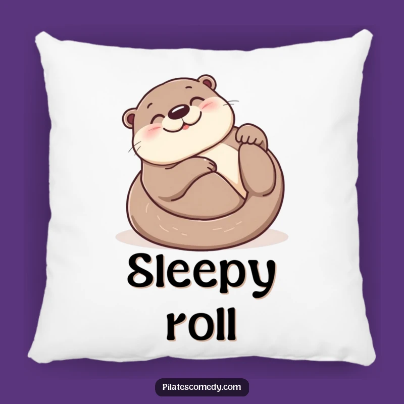 Funny Otter Bliss Pillow: Soft Cushion with Joyful Pose, Perfect Funny Gift