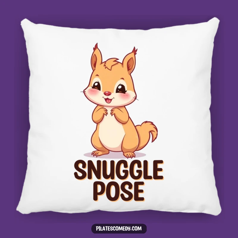 Funny Squirrel Pose Pillow: Soft Cushion with Playful Animal, Perfect Funny Gift