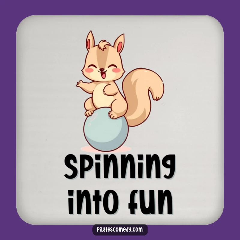 Funny Squirrel Balancing Ball Coaster - Protect Surfaces with Playful Charm