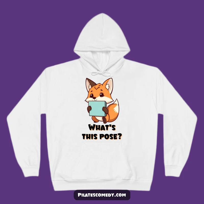 Funny Fox Yoga Block Hoodie - Cozy Sweatshirt for Mindful Moments