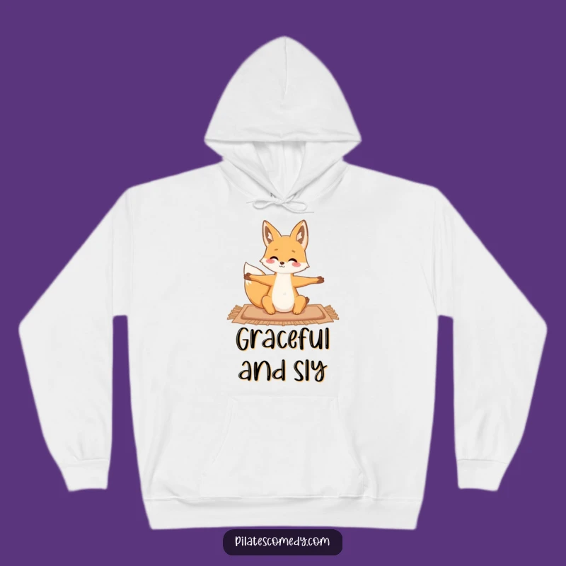 Funny Fox Yoga Hoodie - Cozy & Flexible Gift for Stretchy Souls