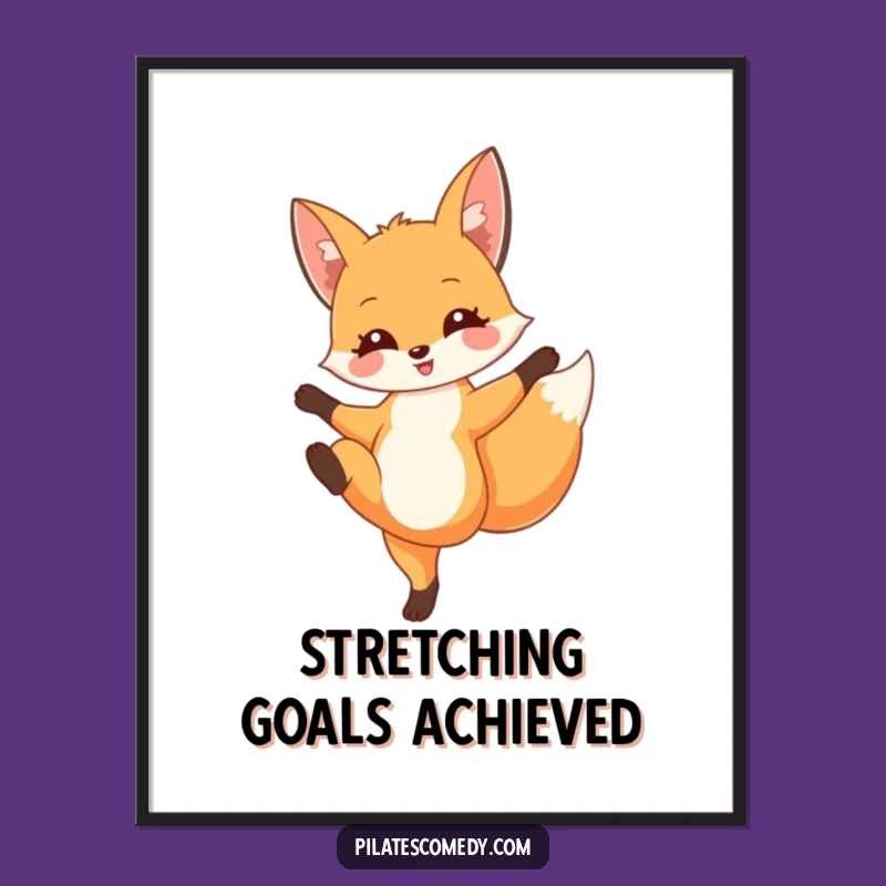 Funny Free Printable Wall Art: Elegant Fox Leg Extension, Artistic Downloadable Decor