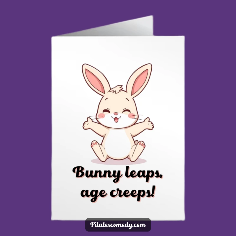Free Printable Birthday Card: Funny Bunny Yoga Pose, Hilarious Downloadable Gift