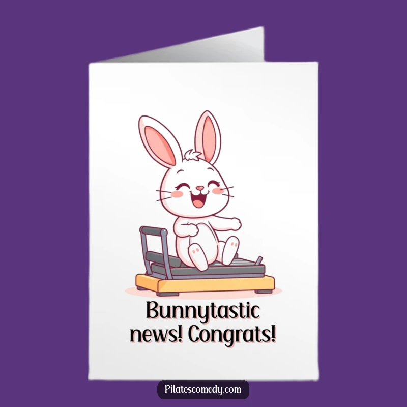 Free Printable Bunny Congrats Card: Hilarious Downloadable Gift for Fitness Wins!