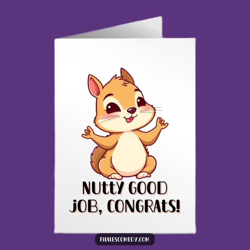 Free Printable Funny Squirrel Yoga Congrats Card - Instant Download DIY
