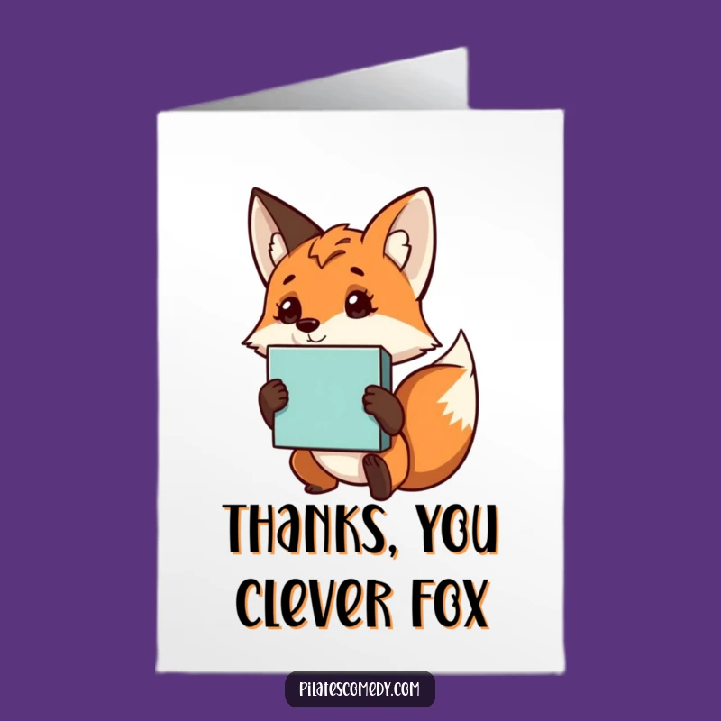Free Printable Fox Thank You Card Funny Downloadable Gift for Thoughtful Gestures
