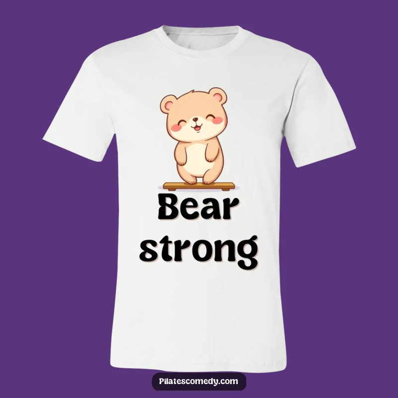 Funny Bear Yoga T-Shirt: Witty Apparel for Humorous Fitness Enthusiasts