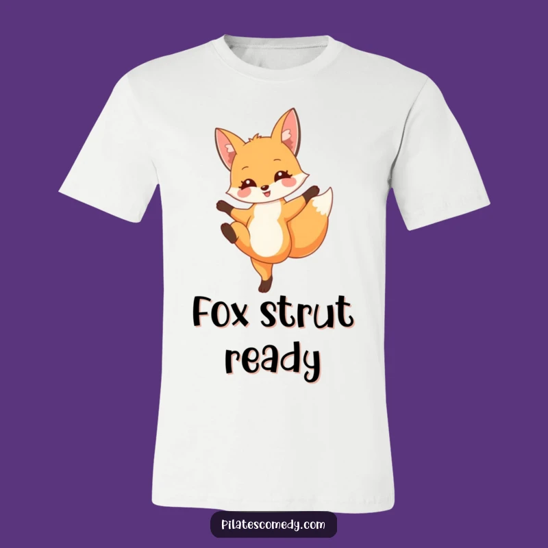 Funny Fox Leg Extension T-Shirt: Comical Animal Pose Tee, Ideal Funny Gift