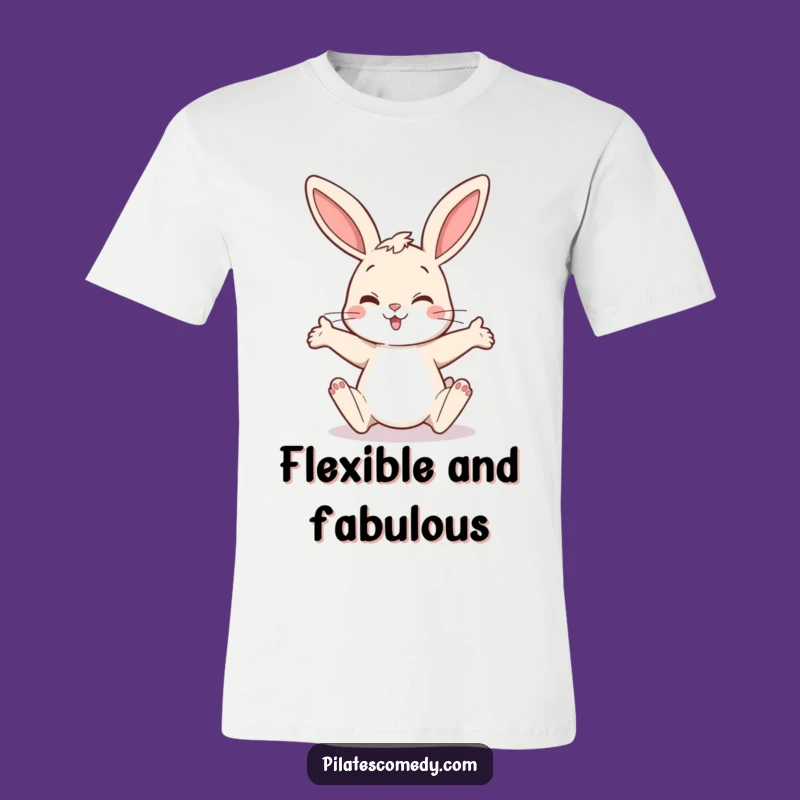 Funny Bunny Yoga T-Shirt: Comical Stretching Animal Tee, Ideal Funny Gift for Friends