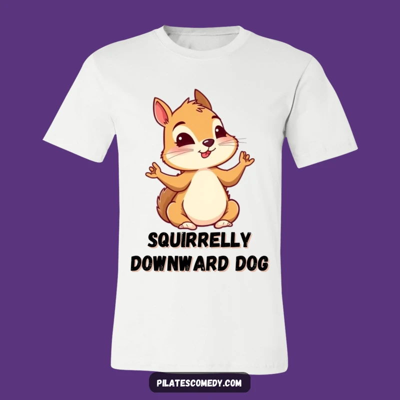 Funny Squirrel Yoga T-Shirt: Intense Focus, Hilarious Pose, Perfect Workout Tee