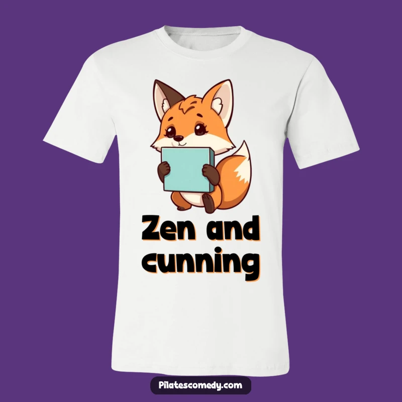 Funny Fox Yoga Block T-Shirt - Comfortable Tee for Curious Yogis