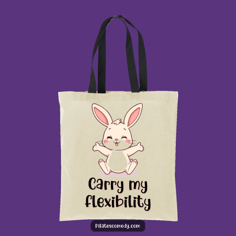 Funny Bunny Carry-All Tote: Quirky Animal Stretch Bag, Great Funny Gift for Shoppers