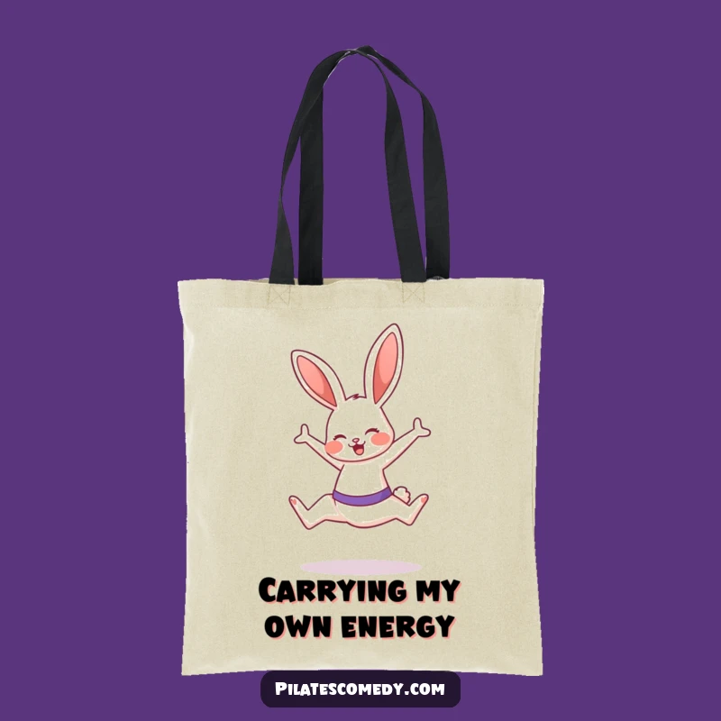 Funny Bunny Pilates Tote Bag - Active Accessory Gift for Gym Goers